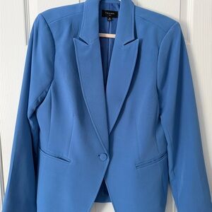 Tahari Cornflower Blue Single-Button Blazer